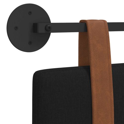 Висяща табла Едноцветен Черен 210 x 55 x 5 см Антично PU