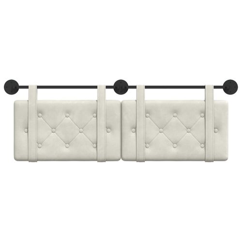 Висяща табла Монтиране на стена Крем 130 x 55 x 5 см Кадифе