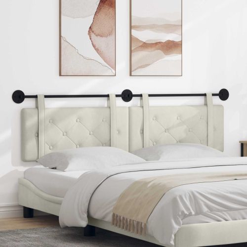 Висяща табла Монтиране на стена Крем 170 x 55 x 5 см Кадифе