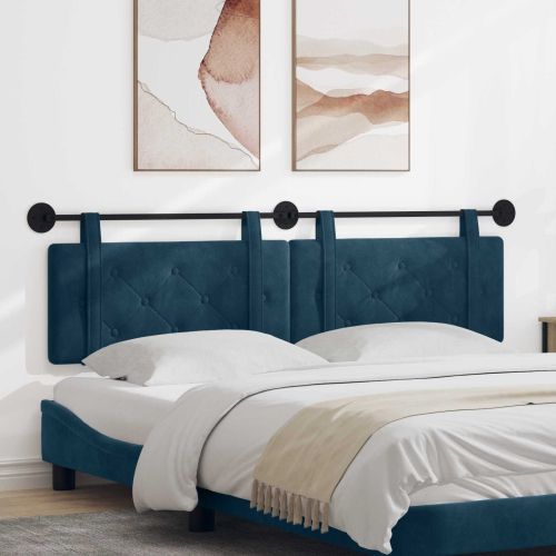 Висяща табла Монтиране на стена Синьо 170 x 55 x 5 см Кадифе