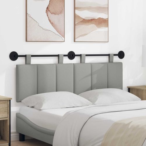 Висяща табла На райета Облачно сиво 150 x 55 x 5 см текстил