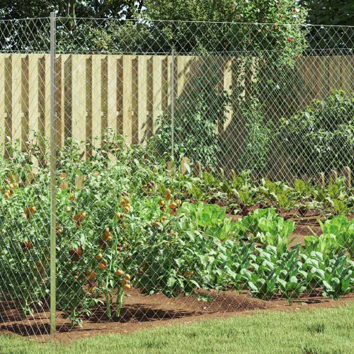 Оградa от мрежа Поцинкована 2 x 10 m Стъкло