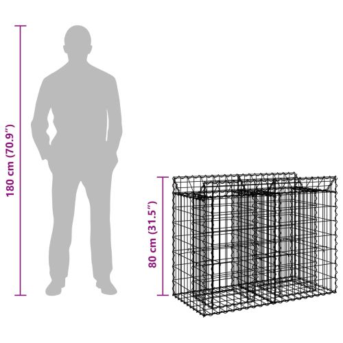 Габиона повдигнато легло Сребристо