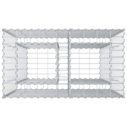 Габиона повдигнато легло Сребрист