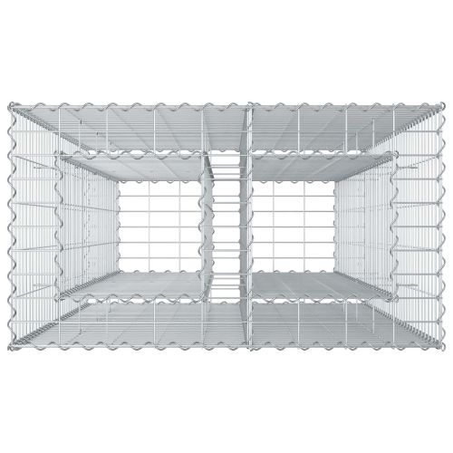 Габиона повдигнато легло Сребрист