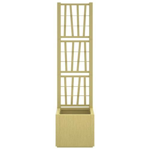 Градинска саксия с решетка Зелено 36 x 36 x 140 см ПП