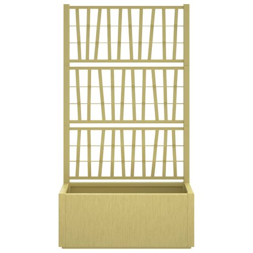 Градинска саксия с решетка Зелено 80 x 36 x 140 см ПП