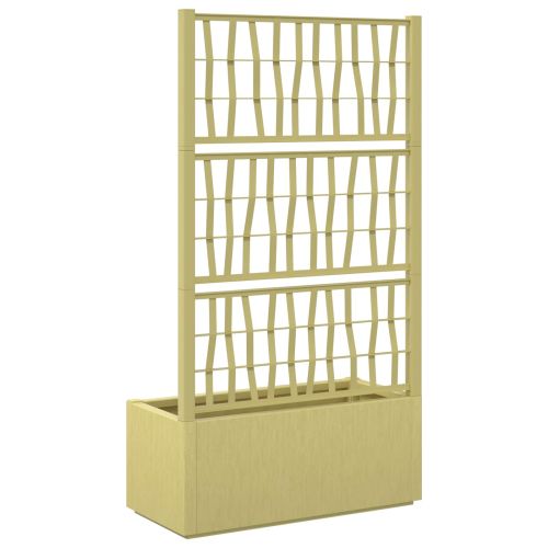 Градинска саксия с решетка Зелено 80 x 36 x 140 см ПП