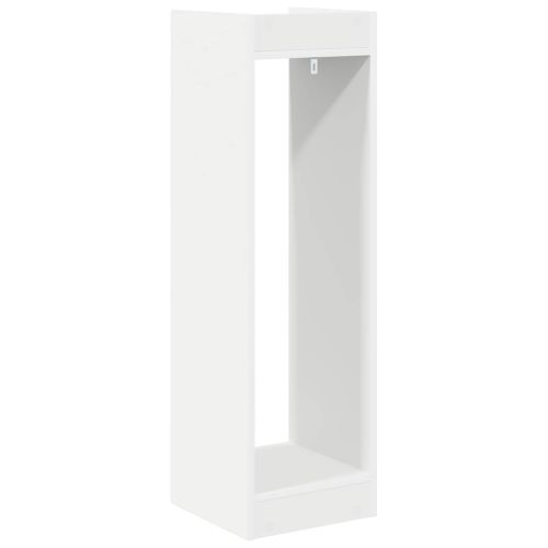 Стойка за растения с рафт Бял 30 x 30 x 100 см