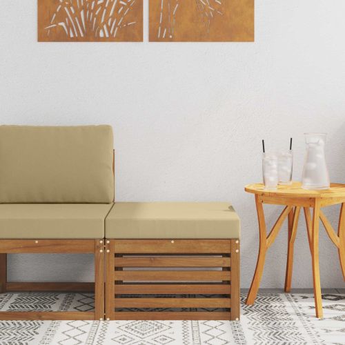 Външна табуретка Солидно акациево дърво Естествен