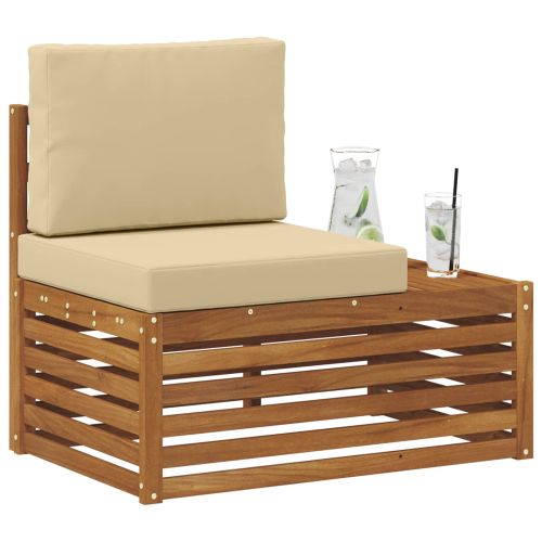 Външен край на диван с възглавница Естествен 91 x 63 x 73 см