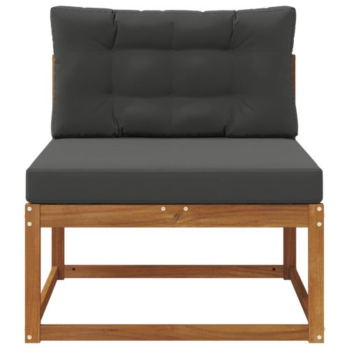 Среден диван за открито Естествен