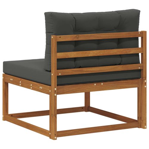 Среден диван за открито Естествен