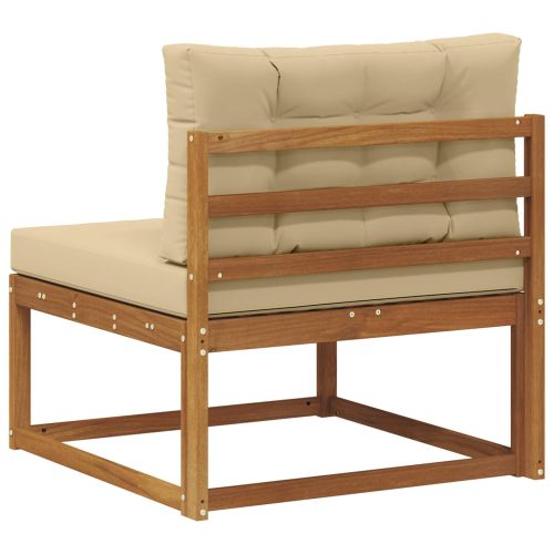 Среден диван за открито Естествен