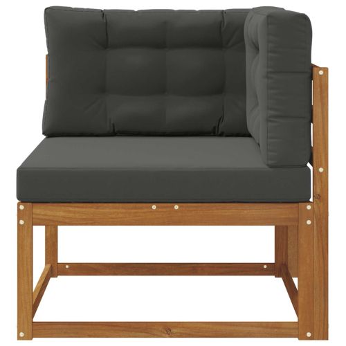 Ъглов диван за открито Солидно акациево дърво Естествен