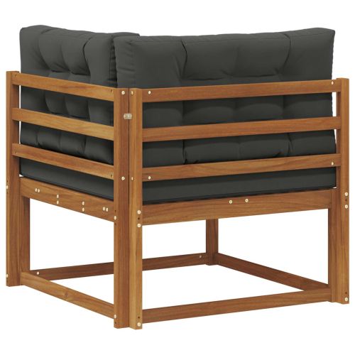 Ъглов диван за открито Солидно акациево дърво Естествен