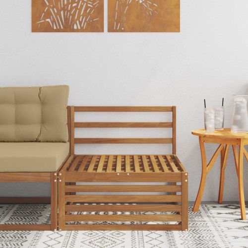 Среден диван за открито Солидно акациево дърво Естествен