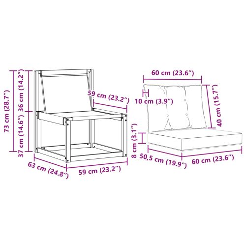 3 Брой Външен среден диван