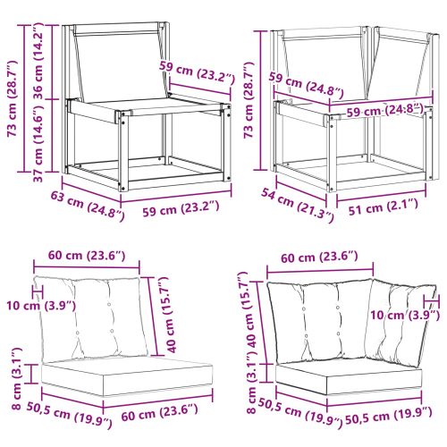 Външен среден и ъглов диван с възглавница 3 Брой Естествен