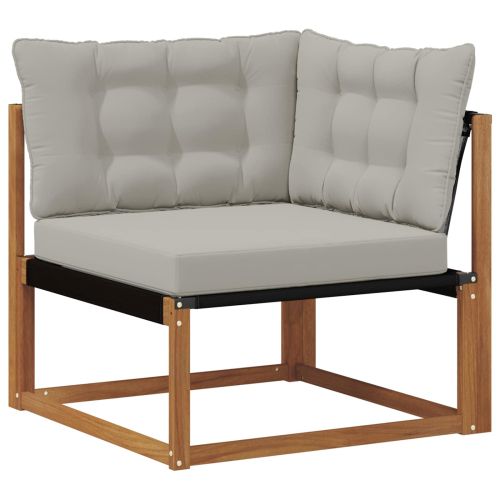 Външен ъглов диван Солидно акациево дърво Естествен