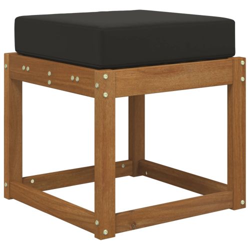 Възглавница за открито седалка Черен 40 x 40 x 8 см