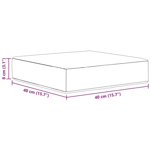 Възглавница за открито седалка Черен 40 x 40 x 8 см