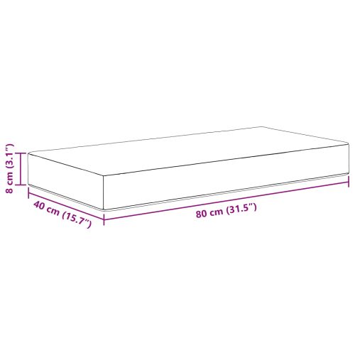 Възглавница за открито седалка цветно 80 x 40 x 8 cm