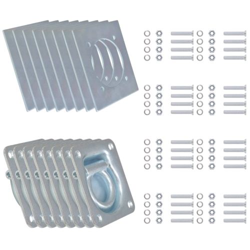 Укрепващи пръстени за товар, 8 бр, поцинкована стомана, 2000 кг