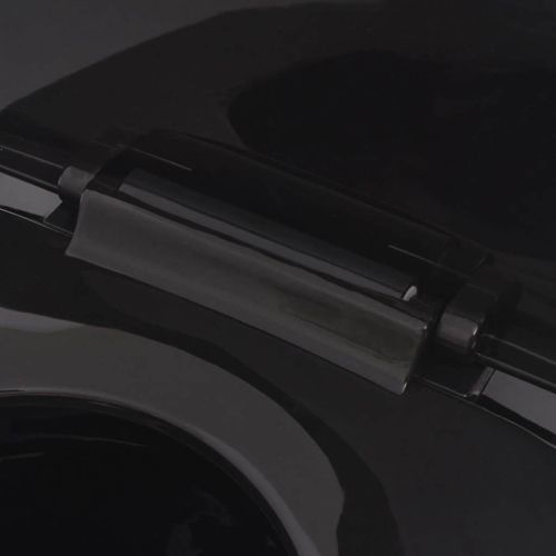 Окачена тоалетна чиния, със скрито казанче, керамична, черна