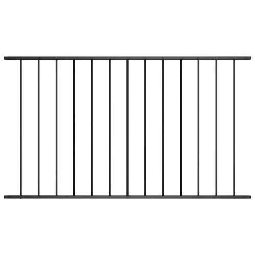 Ограден панел Woerden прахово боядисана стомана 1,7x1 м черен