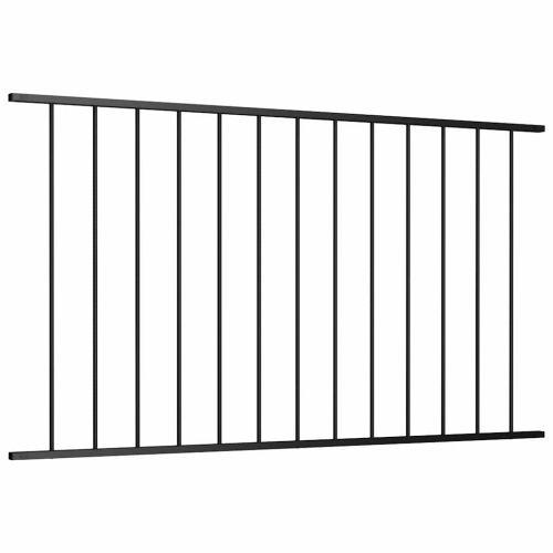 Ограден панел Woerden прахово боядисана стомана 1,7x1 м черен