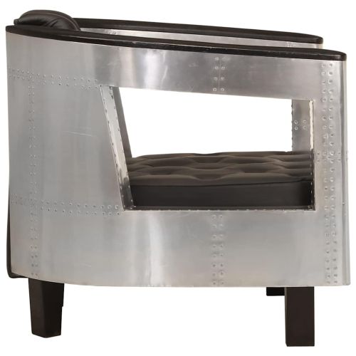 Фотьойл Aviator, черен, естествена кожа