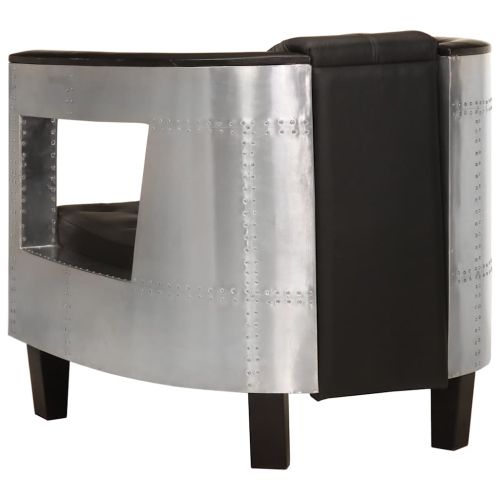 Фотьойл Aviator, черен, естествена кожа