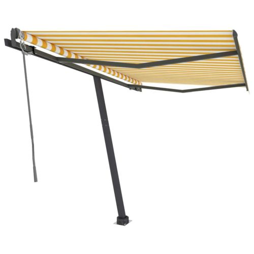 Свободностояща автоматична тента, 300x250 см, жълто/бяло