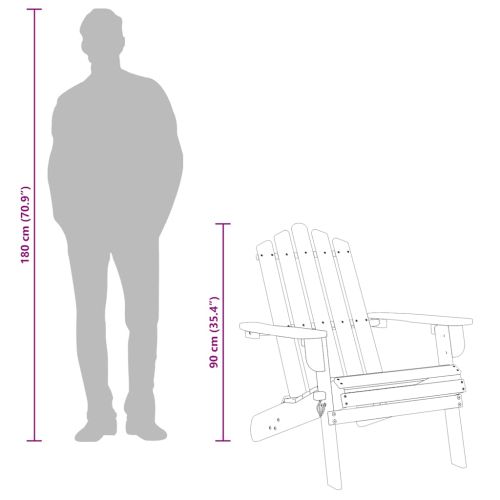 Градински столове "Адирондак", 2 бр, акациево дърво масив