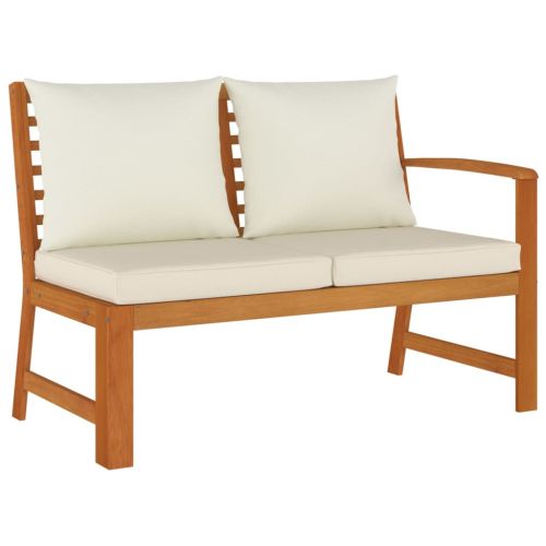 Градински трапезен комплект 9 части с възглавници акация масив