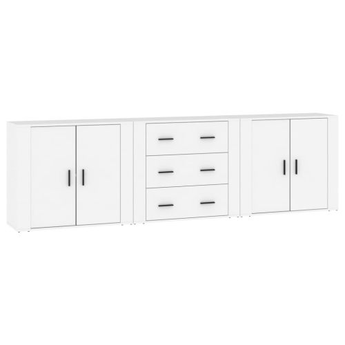 Сайдборди, 3 бр, бели, инженерно дърво