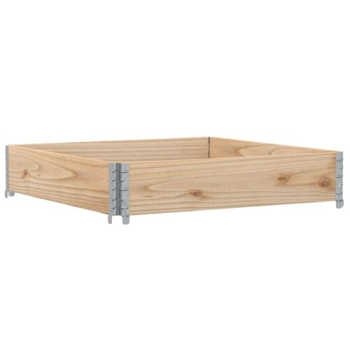 Градинска кашпа 100x100 см борова дървесина масив