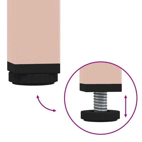ТВ шкаф, розов, 202x39x43,5 см, студеновалцувана стомана