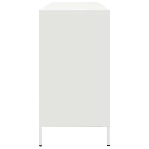 Бюфет, бял, 135x39x73,5 см, студеновалцувана стомана