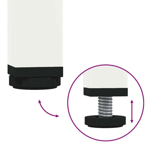 Бюфет, бял, 135x39x73,5 см, студеновалцувана стомана