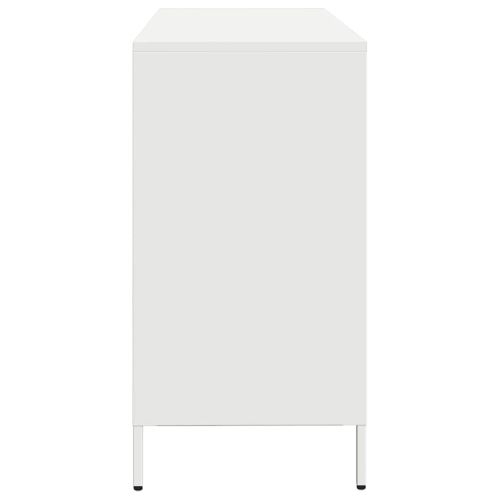 Бюфет, бял, 135x39x73,5 см, студеновалцувана стомана