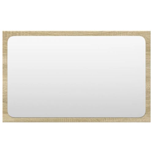 Комплект шкафове за баня от 3 части дъб сонома инженерно дърво