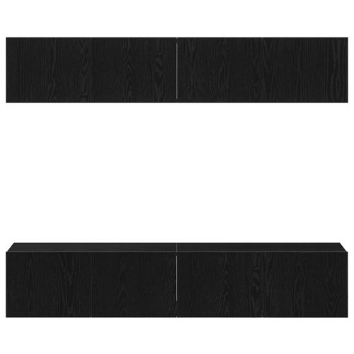 Комплект ТВ шкаф 4 pcs Черния дъб 80 x 30 x 30 см