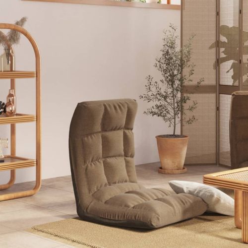 Сгъваем подов стол, таупе, текстил