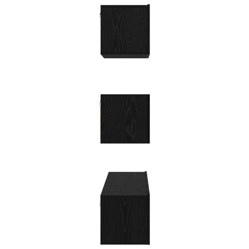 Комплект ТВ шкаф 4 pcs Черния дъб Инженерно дърво
