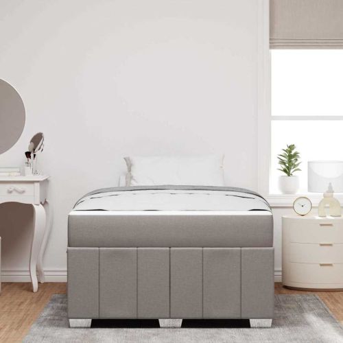 Рамка за легло с матрак Таупе 120 x 200 cm текстил