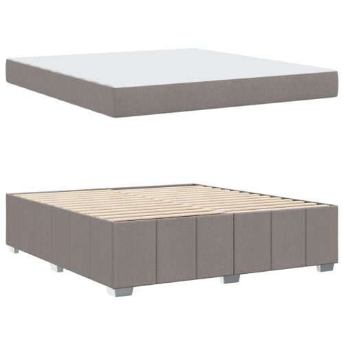 Рамка за легло с матрак Таупе 180 x 200 cm текстил