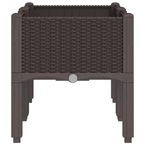 Градинска кашпа с крака, кафява, 80x40x42 см, PP