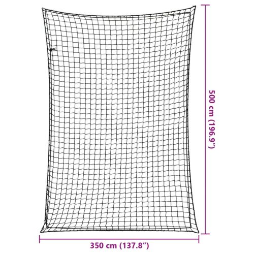 Мрежа за ремарке с еластично въже, черна, 5x3,5 м, PP